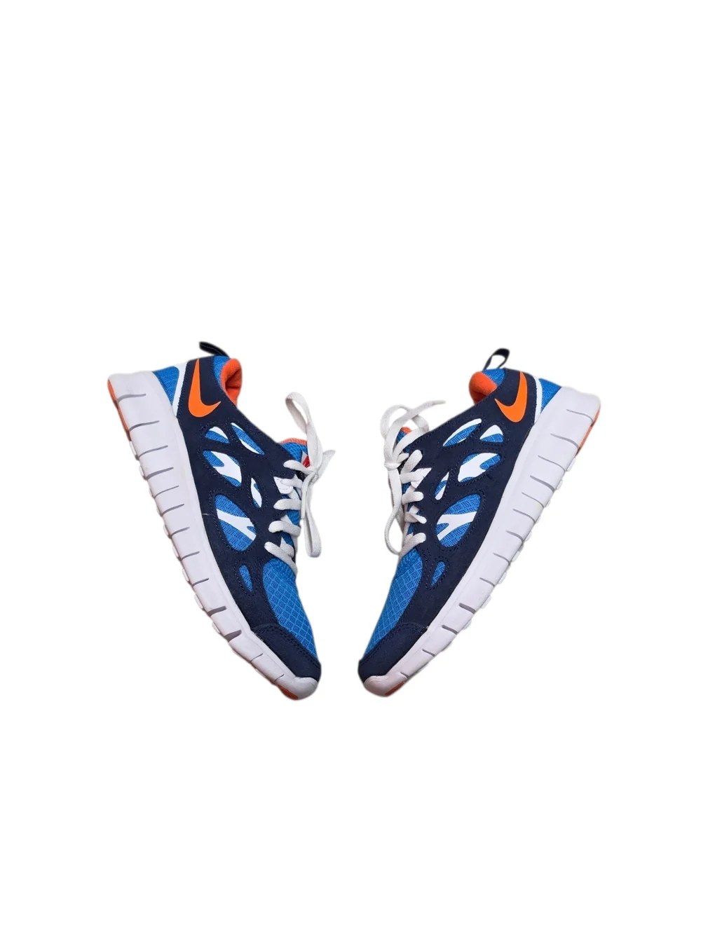 Nike Free Run To Blue and Orange Lightweight Training Sneakers